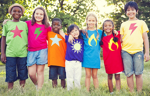 Kids standing together